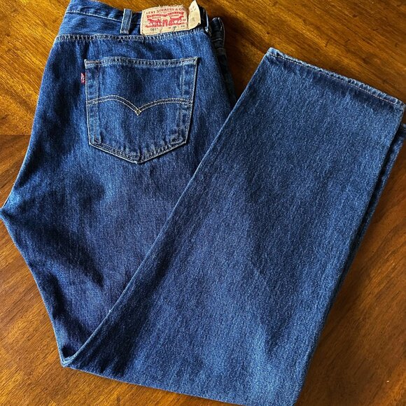 Vintage Mens Levis 501 Original Straight Leg Button Fly Denim Jeans 38x32 - Picture 1 of 8